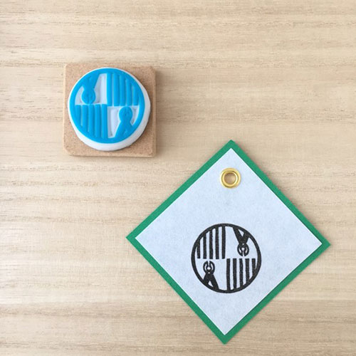 BONSAIはんこ 又枝切りばさみ(文字なし) 消しゴムはんこ ただのやまもと Bonsai hanko stamp