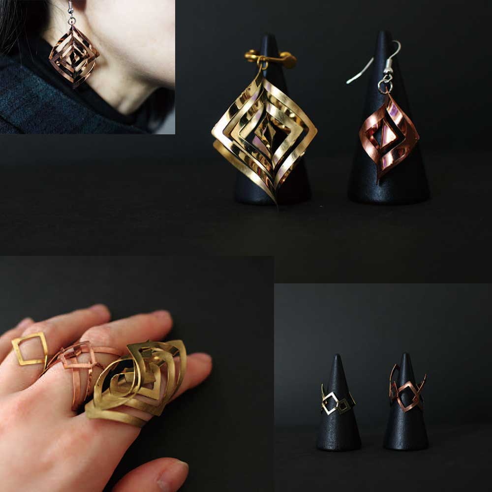 かねよし Ori-ginal（折り＋しなる） 大3×3cm・両端開き 穴あき
