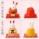 陶器置物 おいでませ・ようこそ 猫と兎 Pottery figurines Oidemase & Youkoso / Cat and rabbit