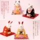 陶器置物 おいでませ・ようこそ 猫と兎 Pottery figurines Oidemase & Youkoso / Cat and rabbit