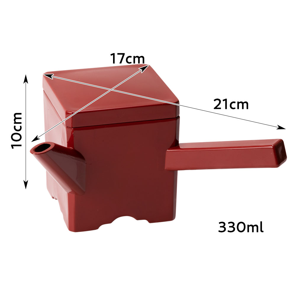 湯筒（ゆとう）そば湯入れ 角小・赤 330ml 自宅で蕎麦を楽しむテーブル