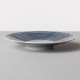 波佐見焼　藍駒　大皿　日本製　磁器食器　温かみのある手描きのしましま模様　肉や魚のメインディッシュ、パスタやカレーに　BARBAR マルヒロ　長崎県の工芸品　Aikoma platter  Nagasaki craft