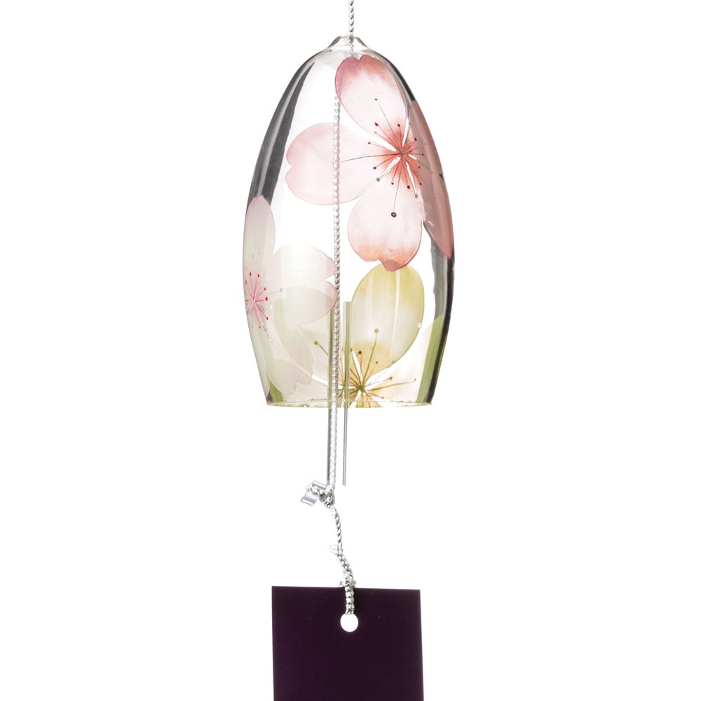 シャンパン風鈴 さくら クリスタルガラス風鈴 木之本 福島県の工芸品 Wind Bell Fukushima Craft こだわりの和雑貨 和敬静寂 オンラインショップ