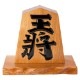 天童将棋駒の置物　王将　七寸飾り駒（高さ21.2cm）　山形県の伝統工芸品　店舗・オフィス・新築祝いに　Tendou-shougikoma Oushou  Wooden ornament