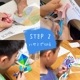 色を塗って独楽を作ろう　こまのもと ＋ 用紙セット（小・イベント用）　コマ工作キット　ペーパークラフト　色塗り　おえかき