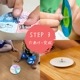 色を塗って独楽を作ろう　こまのもと ＋ 用紙セット（小・イベント用）　コマ工作キット　ペーパークラフト　色塗り　おえかき