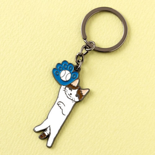 キーホルダー ボール (KH-05) ポタリングキャット Cat illustration key ring Pottering cat