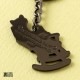キーホルダー　ゆりイス (KH-06)　ポタリングキャット　Cat illustration key ring  Pottering cat