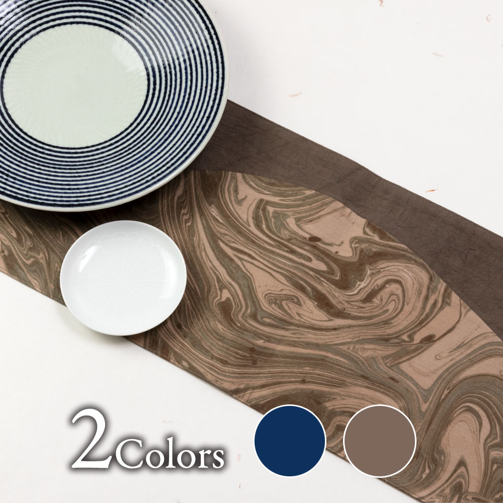 百道発信 海幸山幸(うみさちやまさち) ランナークロス (IKI-1508) 150×25cm 福岡県の布製品 Fabric table runner, Fukuoka craft