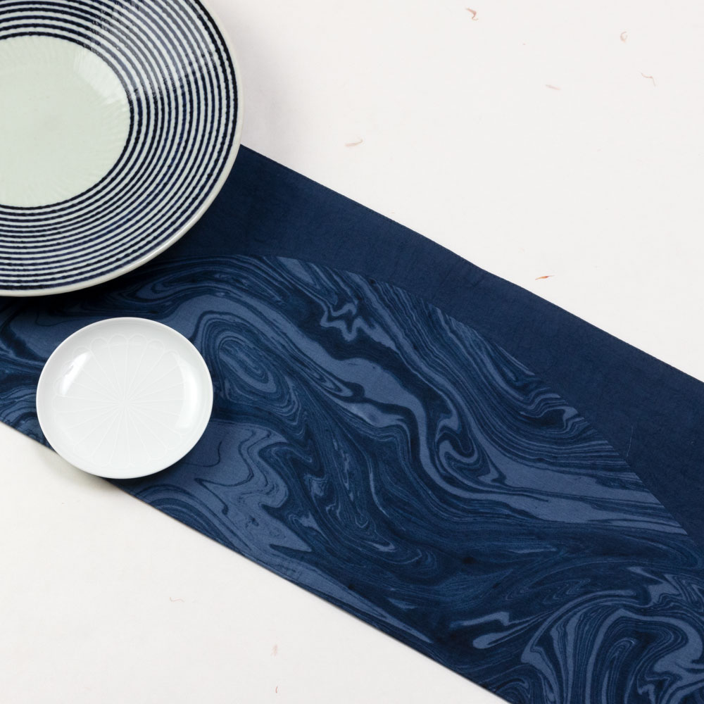 百道発信 海幸山幸(うみさちやまさち) ランナークロス (IKI-1508) 150×25cm 福岡県の布製品 Fabric table runner, Fukuoka craft