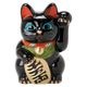 常滑焼 招き猫 6号小判黒猫貯金箱 左手上げ 高さ19cm 開運招福 家運隆盛 商売繁盛 千客万来 愛知県の工芸品