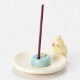 オカメインコ　香立 (K4579)　瀬戸焼のお香立て　愛知県の工芸品　Incense holder  Seto-yaki