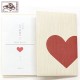 吉兆書包み　ハート (BC-013)　室町紗紙ブックカバー　文庫本用　和詩倶楽部