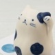 招き猫置物　染猫　招き・丸　RRスタジオ　瀬戸焼の開運アイテム　日本製　愛知県の工芸品