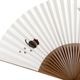 和詩倶楽部　扇子　女房扇　黒ねこ　和紙の扇子6寸5分　少し小さめサイズ　Sensu fan Washi-club　※在庫限り