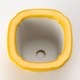 風水猫ミニ植木鉢・黄 (K4631)　瀬戸焼の植木鉢　愛知県の工芸品　Flower pot  Seto-yaki