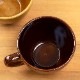 マロンマグ・茶 (K4728) スプーンの入りやすい口元の開いたカップ 瀬戸焼 愛知県の工芸品 Mug Aichi craft
