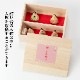 雛五人箱納飾り (HK889)　木箱入り　工房SAO　瀬戸焼　手軽に飾れるコンパクトなお雛さま　桃の節句　Setoyaki Hina dolls