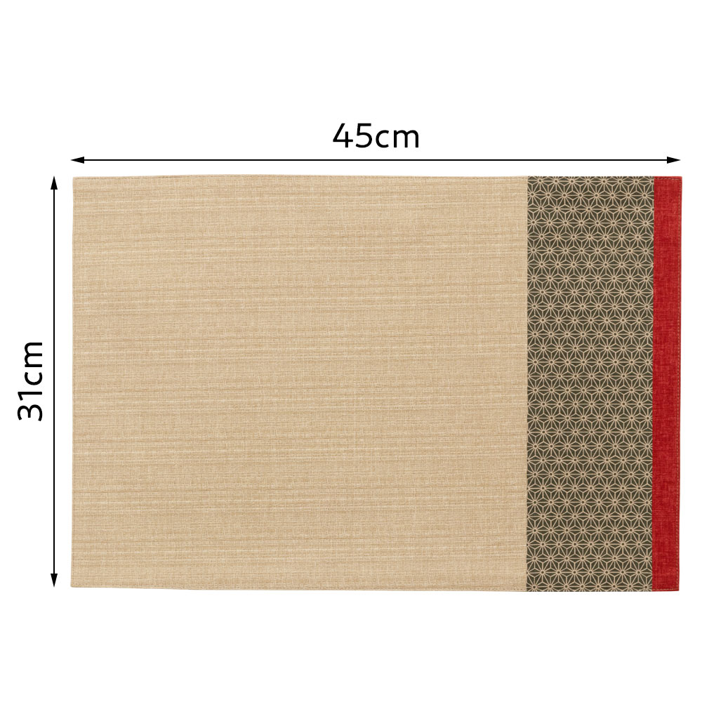 百道発信 夢つづり ランチョンマット 象牙 Iki 14 45 31cm リバーシブル 福岡県の布製品 Fabric Place Mat Fukuoka Craft こだわりの和雑貨 和敬静寂 オンラインショップ