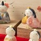 五人雛木箱飾り (HK886)　木箱入り　スタジオRR　瀬戸焼　手軽に飾れるコンパクトなお雛さま　桃の節句　Setoyaki Hina dolls