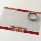 百道発信　縁結び　ランチョンマット (IKI-1533)　45×31cm　福岡県の布製品　和文様　鹿の子柄　和風のプレースマット　大きめサイズ　青×紺／白×赤　リネン・綿　日本製　Fabric place mat  Fukuoka craft