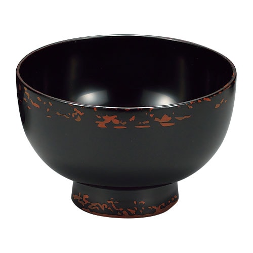 木製 4.0汁椀5客 渕布曙内黒 水目桜 伝統工芸士・二代目宮常 作 (9A