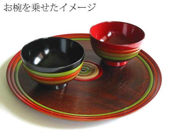 茶道具 輪島塗 而妙斎好写 独楽透し 煙草盆 橋田勝博 共箱 漆器 茶事