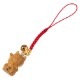 木目調根付　招き猫　開運招福・千客万来・商売繁盛　Lucky cat accessory  Good luck charm