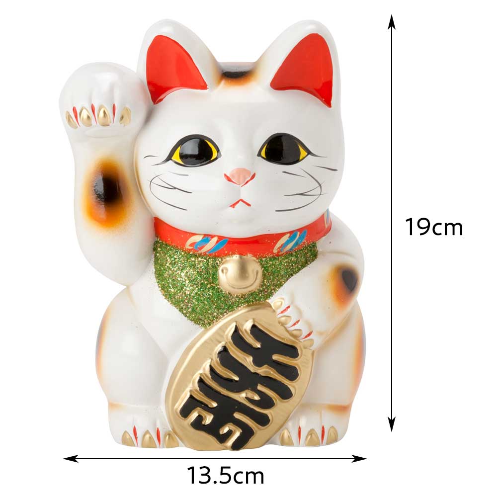 布団付♪新品！高さ26cm♪国産 常滑焼 招き猫 商売繁盛 貯金箱/黒、特大あり 楽天市場】常滑焼 招き猫 8号小判黒猫貯金箱 右手上げ (143-52-86