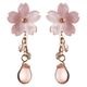 アクセソワール〈桜のピアス〉可憐ピンク P1｜耳元に春色がきらめく、可憐なピンクの桜が揺れるチタンポストピアス