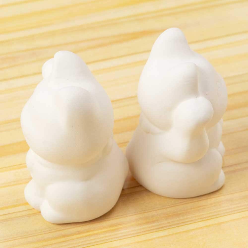 瀬戸焼 おえかき招き猫 ミニ:高さ4.7cm 立体ぬりえ 素焼き陶器 工作用 ワークショップに 手作り体験 親子で楽しめる自由研究