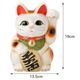 常滑焼　招き猫　6号小判白猫貯金箱　左手上げ (143-64-86)　愛知県の工芸品　Tokoname-yaki Lucky cat