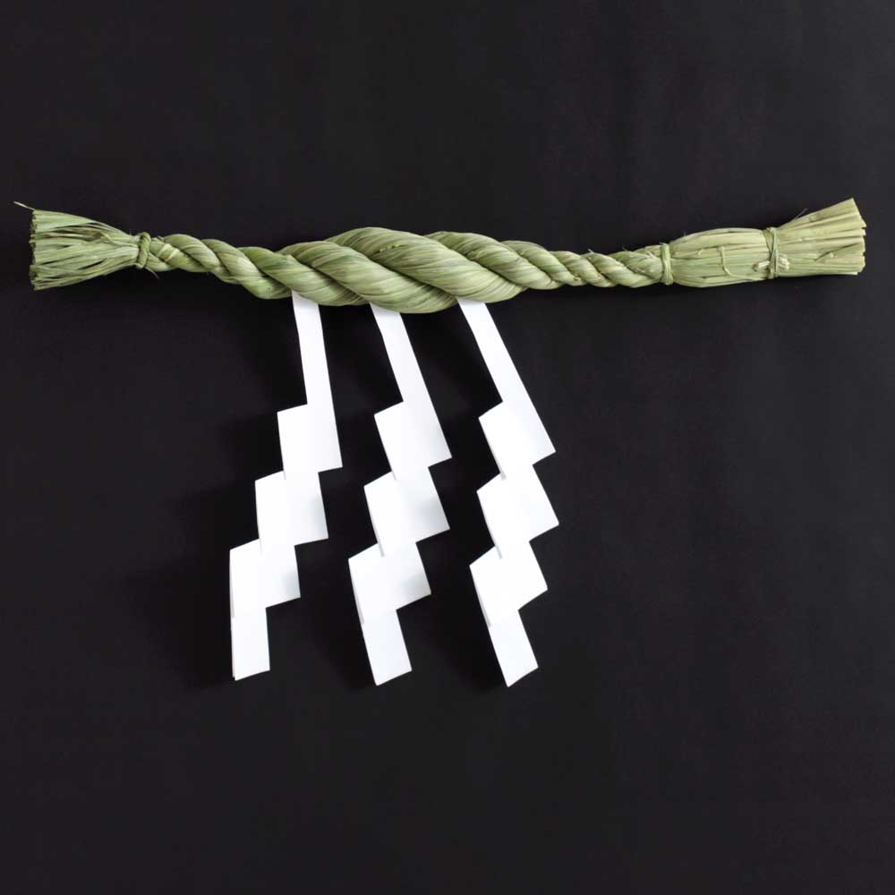 竹治郎 国産しめ縄 大根〆荒神一尺(ゴヘイ付き)〆縄【数量限定】 神棚 正月飾り 無病息災・家内安全 新潟県南魚沼で生産・製造された注連縄 Shimenawa Sacred rope Niigata craft