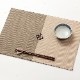 百道発信　紋　ランチョンマット　利休×薄茶 (IKI-1494)　45×31cm　福岡県の布製品　Fabric place mat  Fukuoka craft
