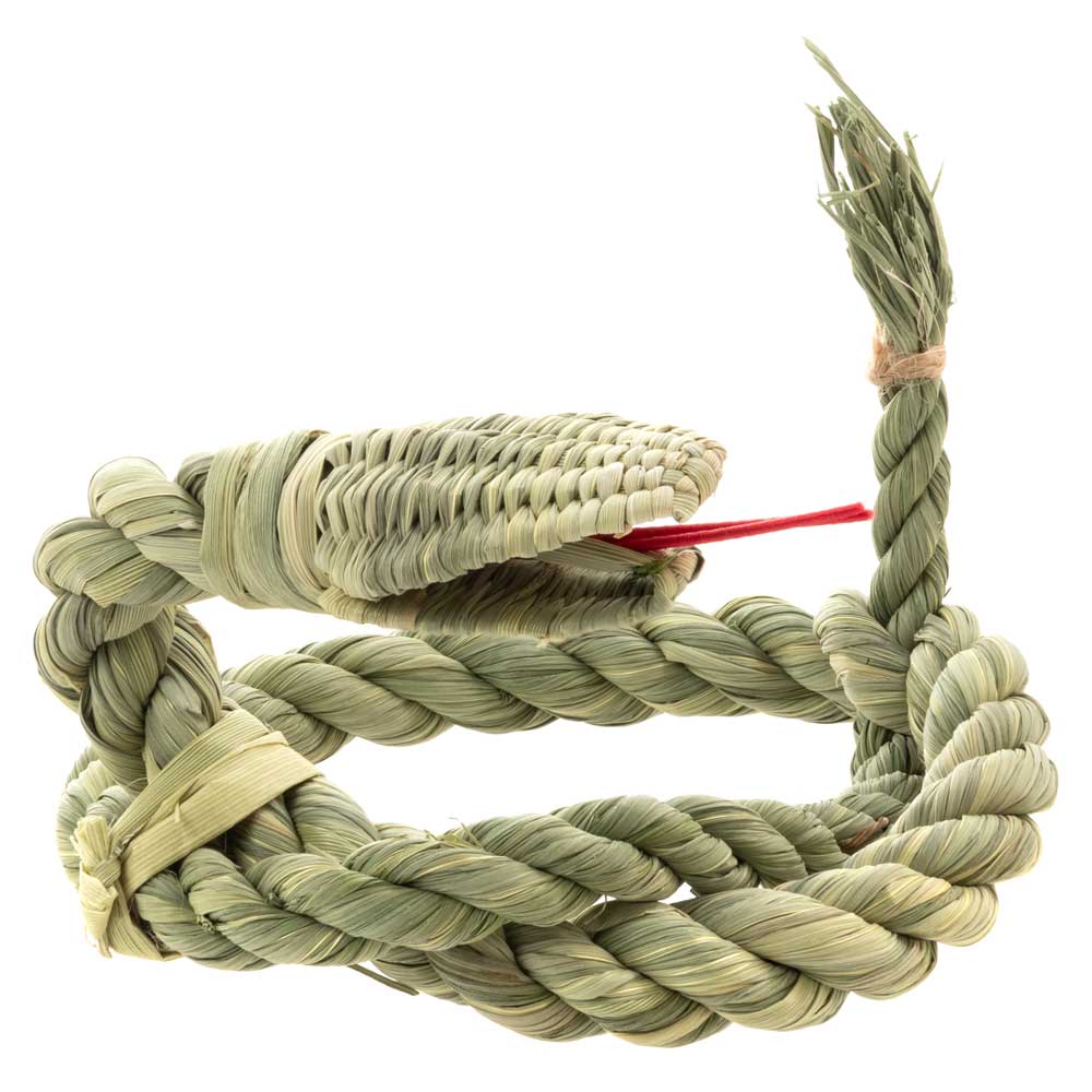 正月しめ飾り わらむ 干支 巳・蜷局（とぐろ） 国産わらの縁起物 玄関