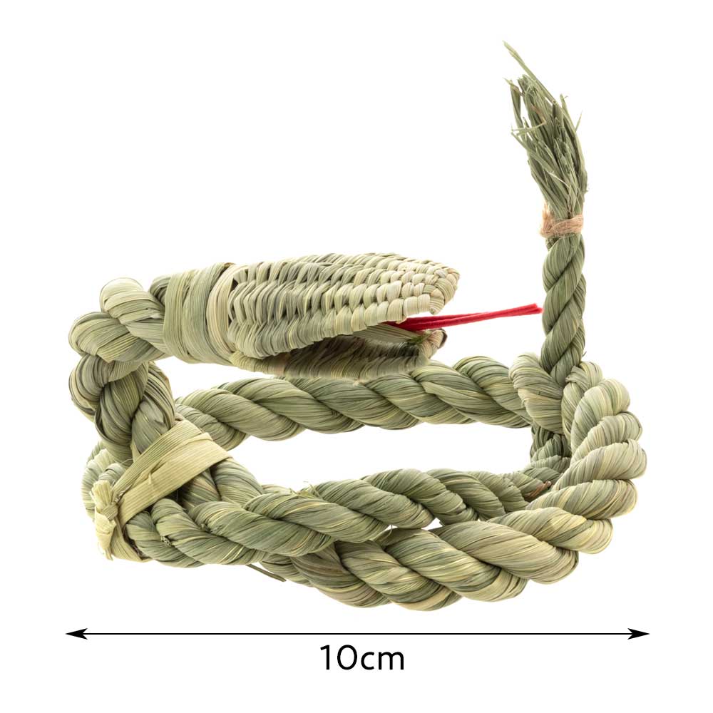 正月しめ飾り わらむ 干支 巳・蜷局（とぐろ） 国産わらの縁起物 玄関