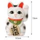 常滑焼 招き猫 4号小判白猫貯金箱 左手上げ (143-62-86) 愛知県の工芸品 Tokoname-yaki Lucky cat