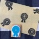 ロゼットはんこ「4」　ステーショナリーを彩る消しゴムはんこ　ただのやまもと　Rosette hanko stamp