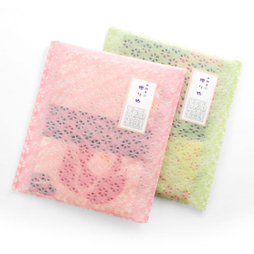 和紙袋10枚パック 桜模様 月白(げっぱく) Japanese paper bag for gift wrapping