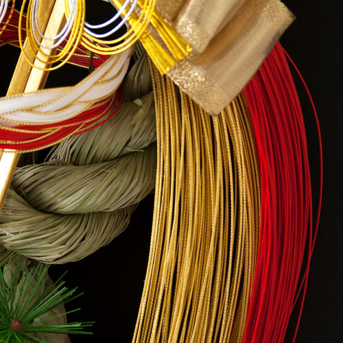 正月飾り 注連飾り 竹治郎 雪月風花 鶴華耀(つるかよう) 新潟県南魚沼の正月飾り 10000サイズ 和モダンな玄関飾り 門やエントランスにも 日本製のおしゃれなお正月リース Japanese New Year decoration made of straw