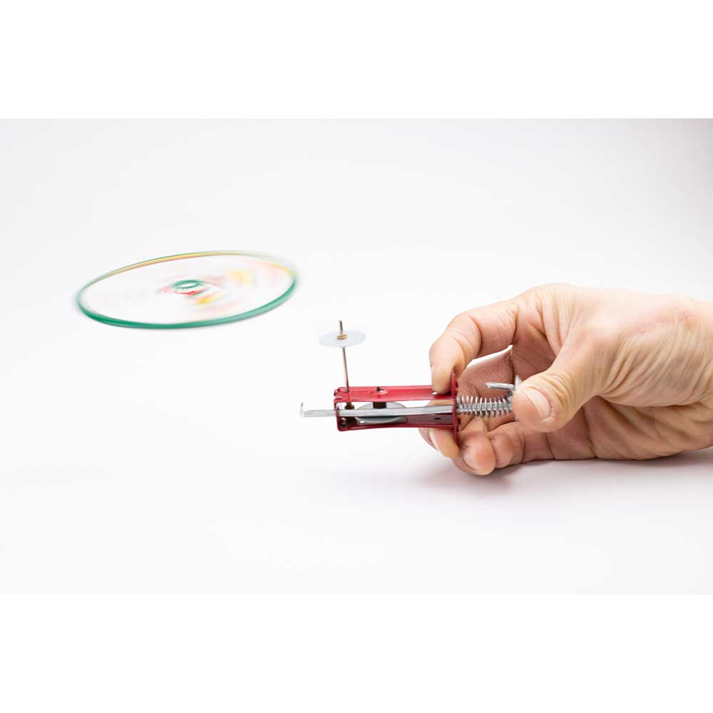 フライングソーサー ブリキのおもちゃ 飛ばす玩具 バネの力で竹とんぼ