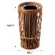駿河竹千筋細工　花器　水玉　静岡県伝統工芸品　Suruga-takesensuji-zaiku  Vase made of bamboo sticks　職人が竹ひごを組んで千筋にして作り上げられた花瓶　繊細で滑らかな曲線美