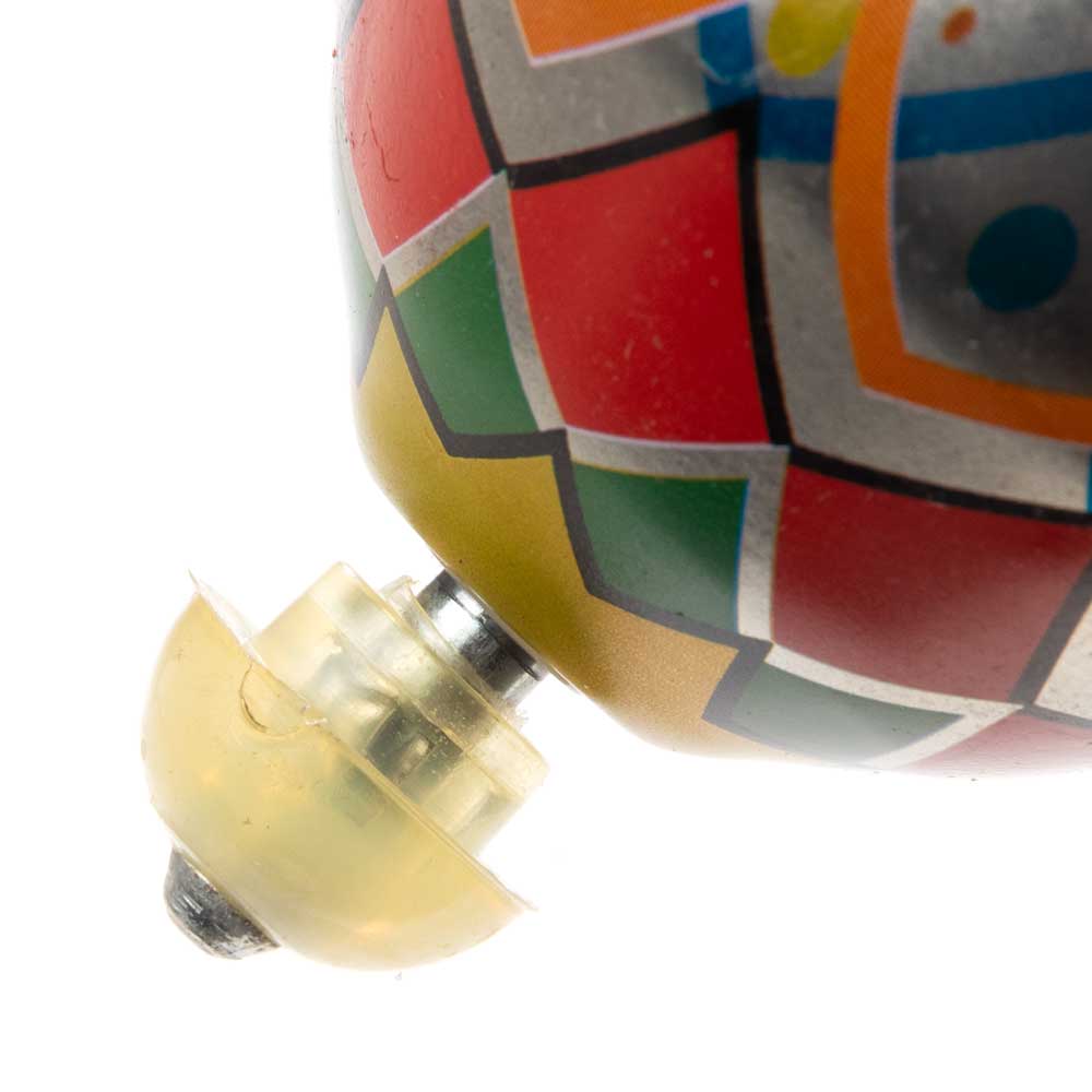 フリクションスピナー（1個） ブリキ製こま 軸の回転を利用して激しく