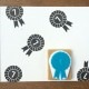 ロゼットはんこ「7」　ステーショナリーを彩る消しゴムはんこ　ただのやまもと　Rosette hanko stamp
