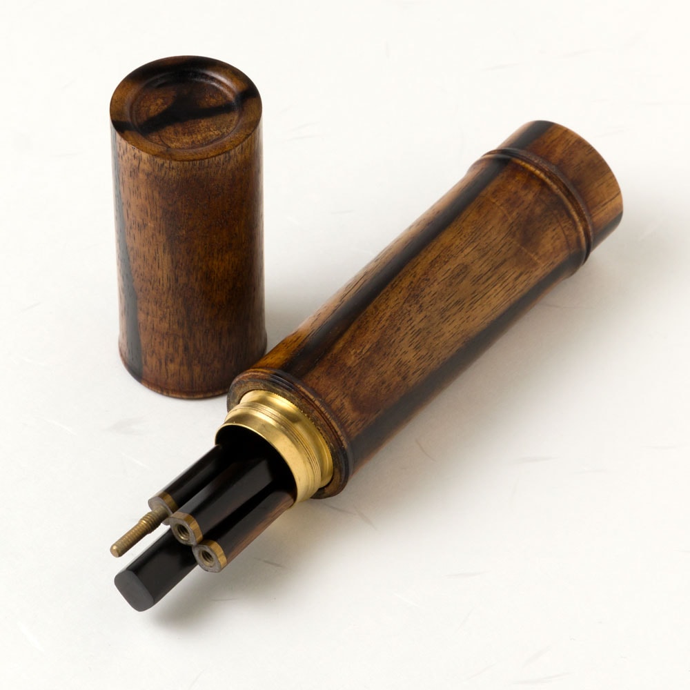 銘木つなぎ箸 銘木ケース 黒柿 京都・美山 銘木工芸 山匠 Wooden  