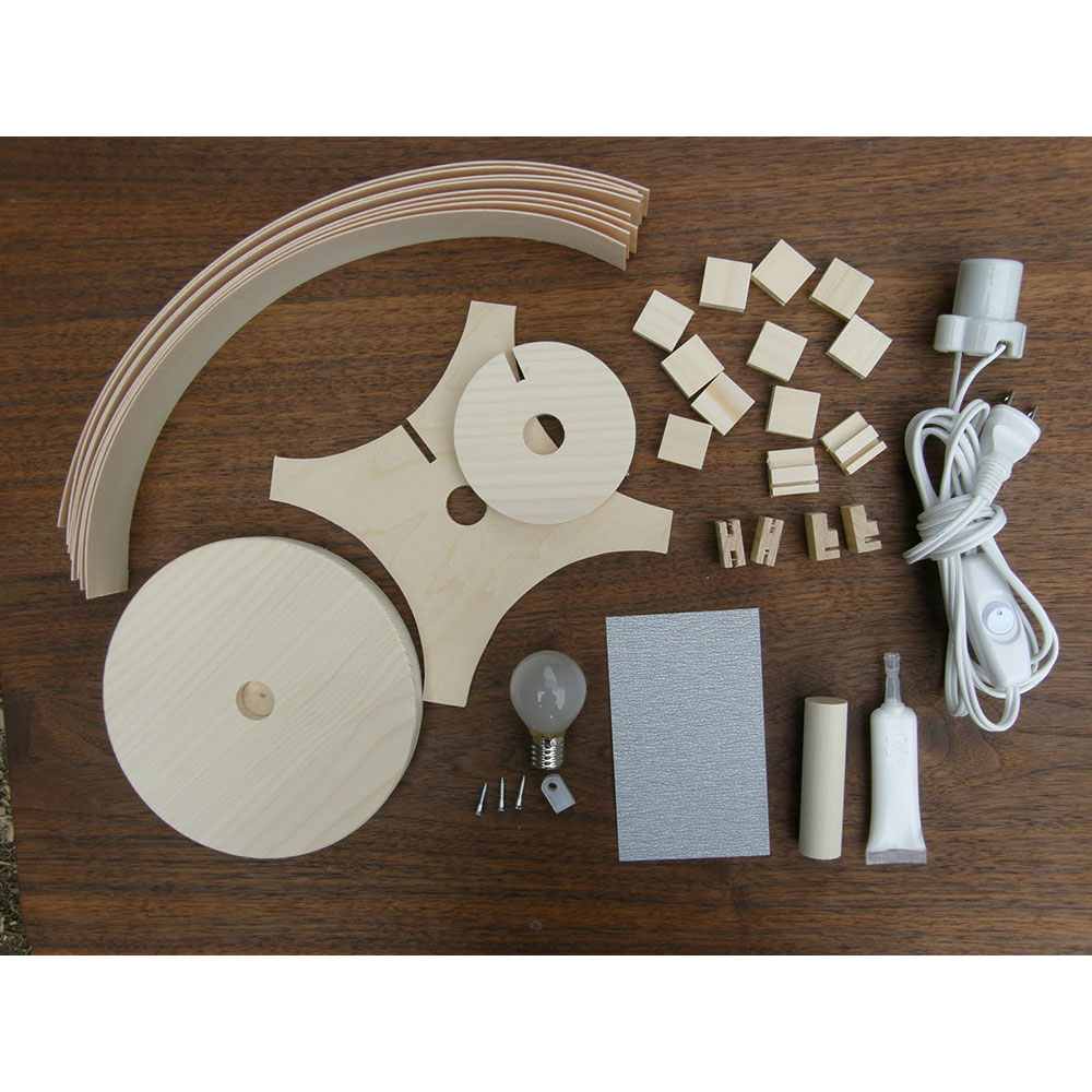 木工工作キット 輪重ね 自分でつくる木製ランプシェード・テーブル