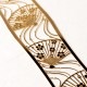 和柄ブックマーカー　舞扇 (WAG005)　金の栞シリーズ　24K表面加工　金属製ブックマーカー　Metal bookmark  Japanese pattern