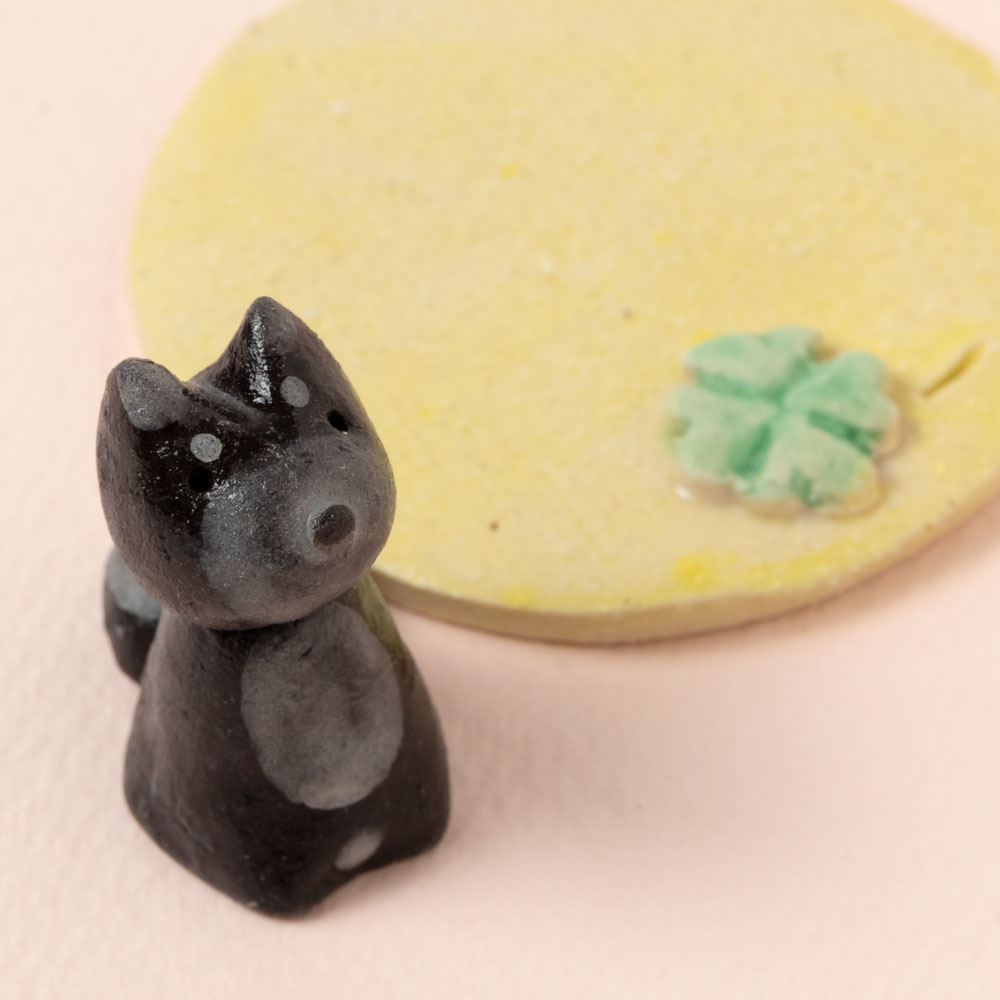瀬戸焼〈黒柴犬香立て・愛知県の工芸品〉 | こだわりの和雑貨 和敬静寂