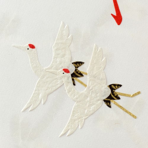 大直 切り絵のし袋 めおと鶴（1枚入） | こだわりの和雑貨 和敬静寂