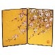 蒔絵スタンド　金桜　置物用の屏風　木之本　福島県の工芸品　Gold folding screen for figurine